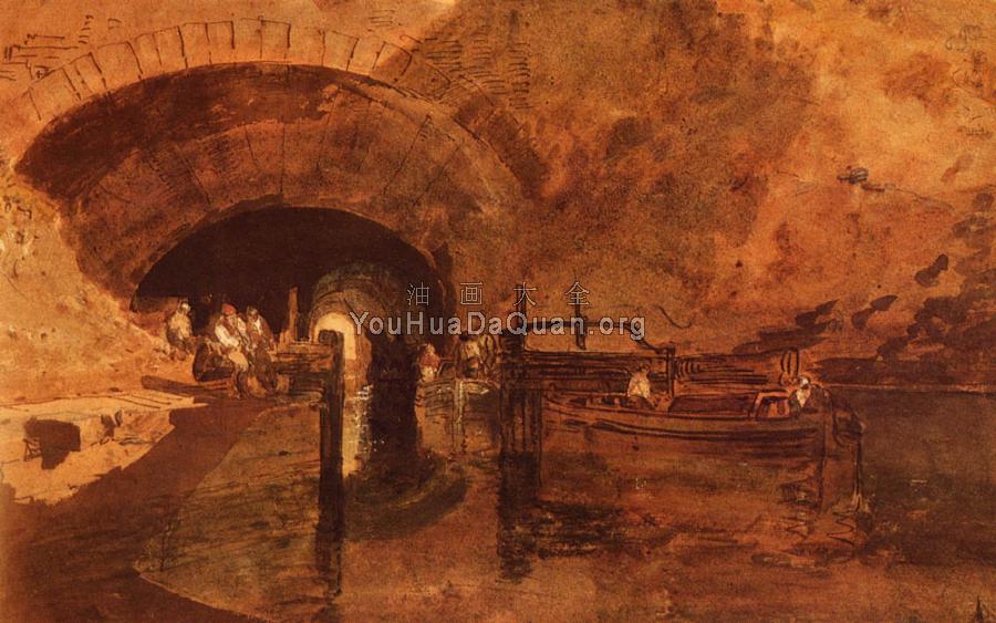 A Canal Tunnel Near Leeds - 约瑟夫·玛罗德·威廉·透纳